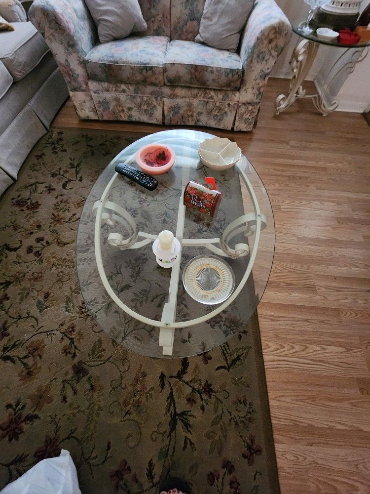 Three-Piece Glass-Top Table Set