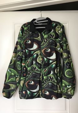The Hundreds Kenny Scharf street art limited graffiti zip jacket reversible streetwear windbreaker punk surf skate metal goth paint