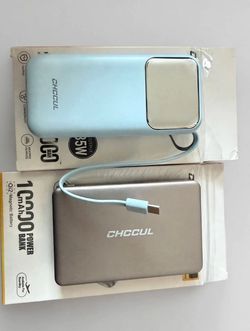 10000mAh Power Bank 35W Fast Charging with Built-in Cable - Brand New