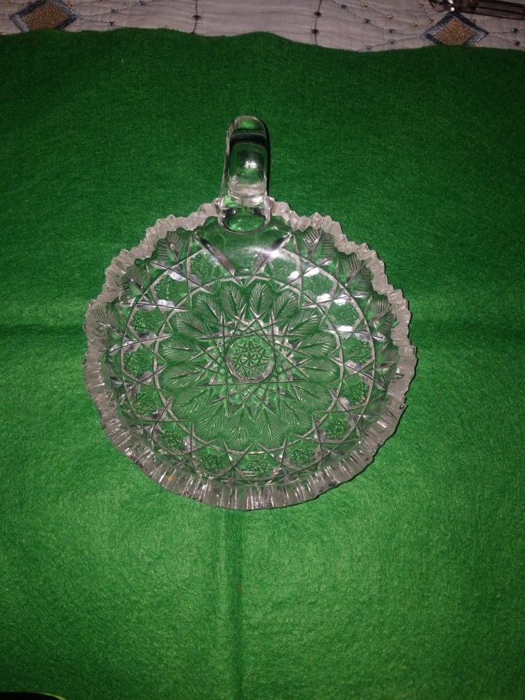 Antique Cut Glass Nappy Bowl