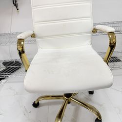 White And Gold Office Chair