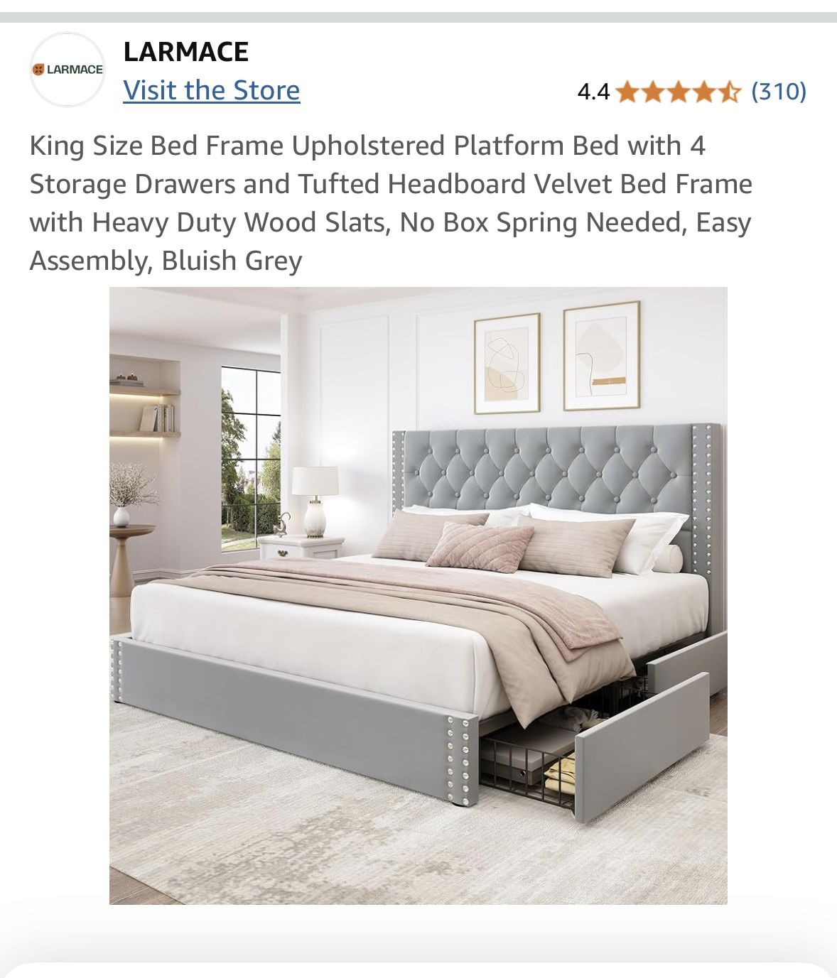 King bed frame