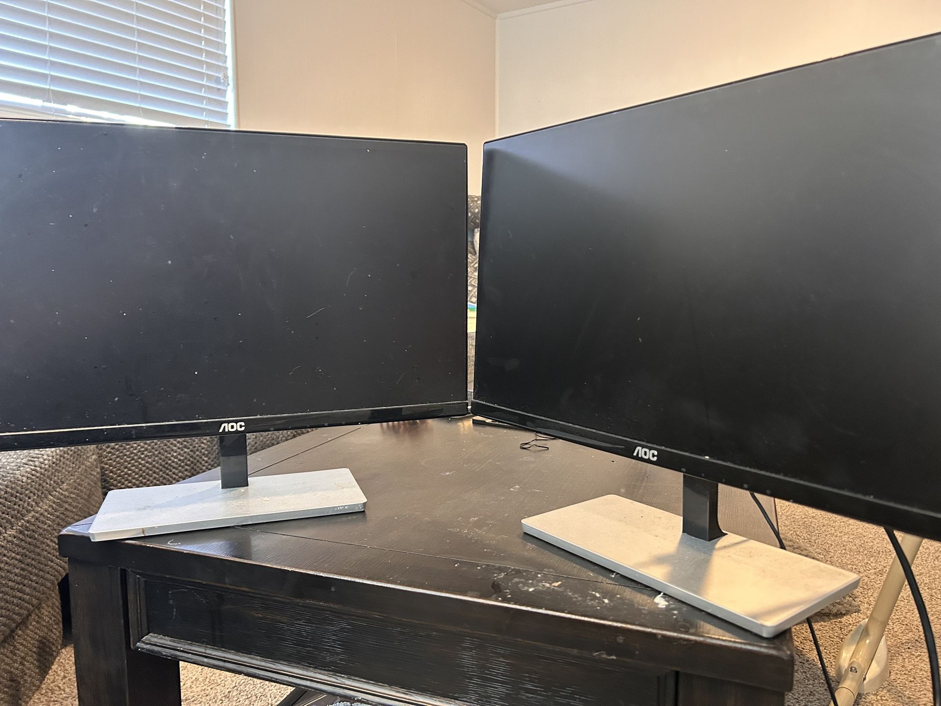 Two 24” Computer Monitors