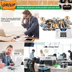 Intercoms Wireless for Home [Upgraded 2022] Hand Free 4921 Feet Range Intercom Real Time, Two Way Communication Home Intercom System with Group Call F