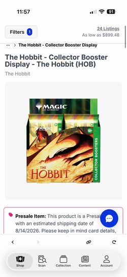 MTG Magic the Gathering Hobbit Collector Booster/Boosters Box