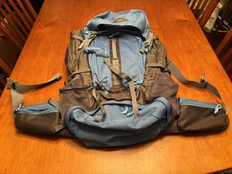 Brand New High Sierra Pathway 70L Light Blue and Gray Hiking Backpack 