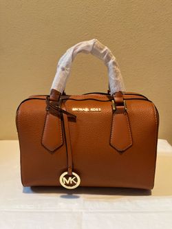 Michael Kors Brown Pebbled Leather Satchel