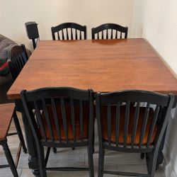 Solid Wood Table With 6 Chairs