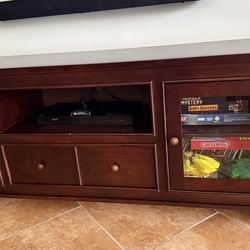 Beautiful Dark Wood TV Console Table – Excellent Condition