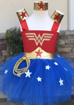 Wonder W tutu dress /Halloween with accessories