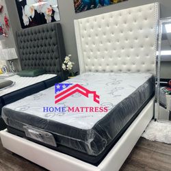 Bed Frame Queen Size 🔴 Cama Nueva 🔵 Additional Mattress Price 