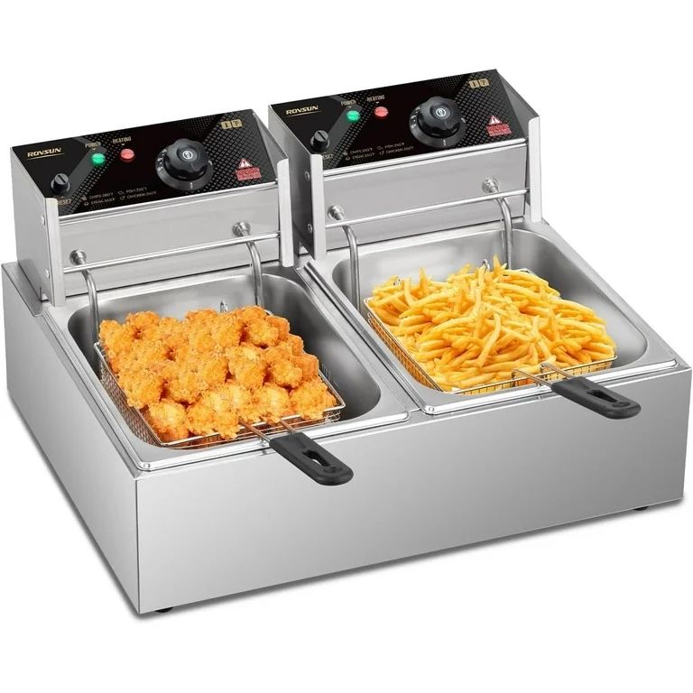 Commercial Double Deep Fryer Electric For $90