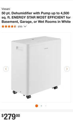 Vissani Dehumidifier