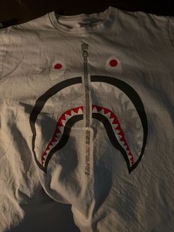 White zip up Bathing ape shirt