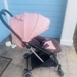 Kindercraft pink & Brown Baby Stroller