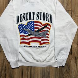 Vintage ‘91 Desert Storm We Love Our Troops Sweatshirt