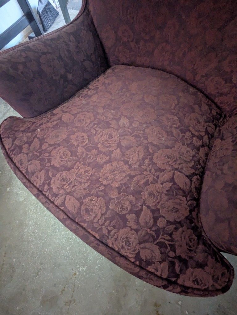 Floral Wingback Chair