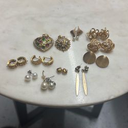 Old Monet Jewelry 2 Charms And 10 Sets Earings 