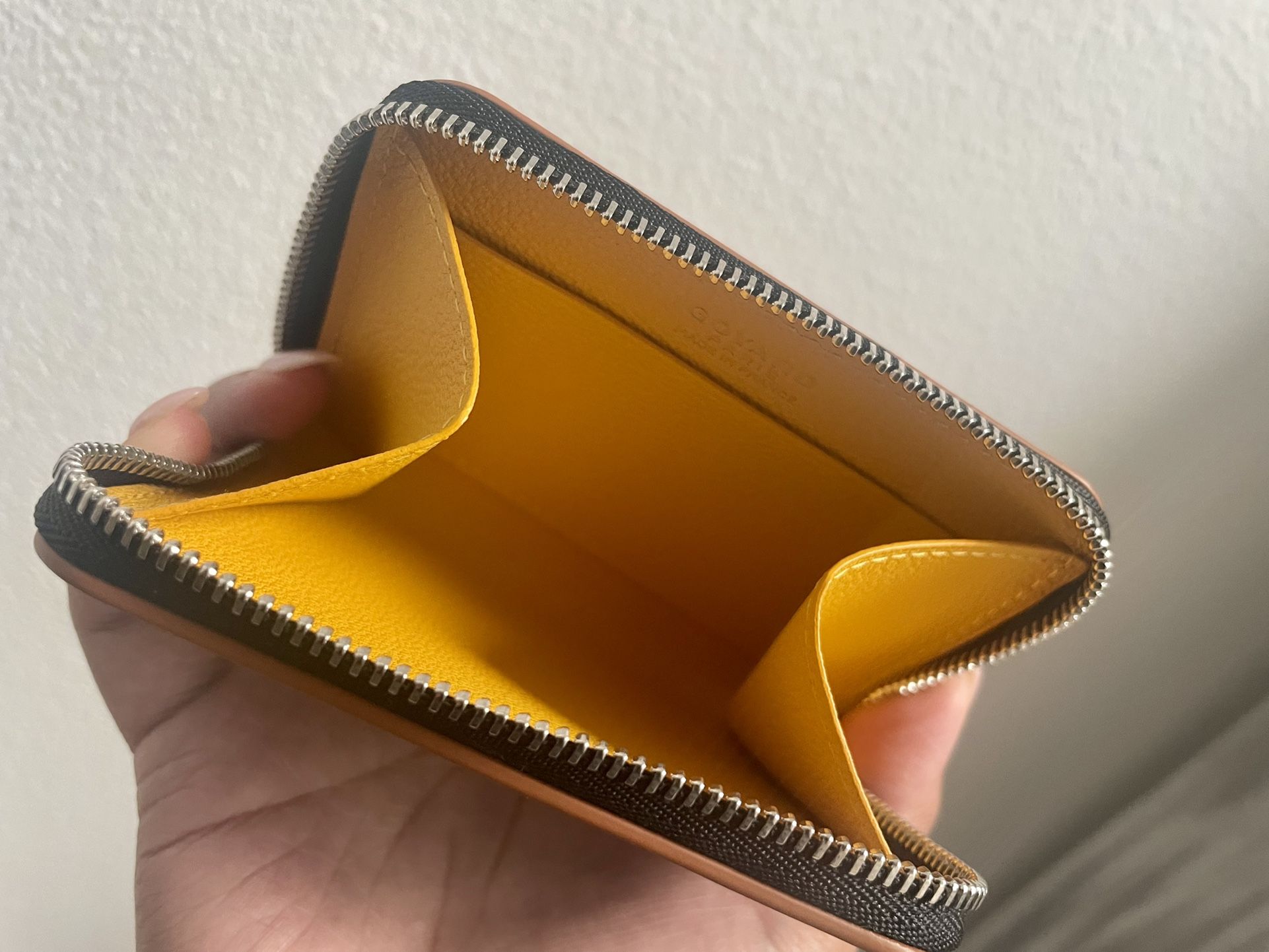 Goyard Matignon Mini Wallet Orange Card Holder Goyard Small Zip