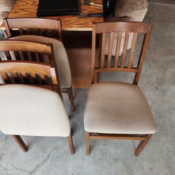 4 Stakmore Arts and Craft Harwood Folding Chair with Blush Upholstery - Fruitwood