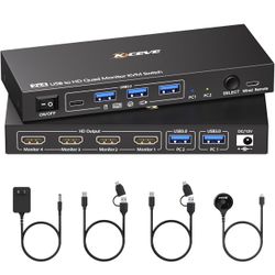 KVM 2 Pc To Three Monitors 