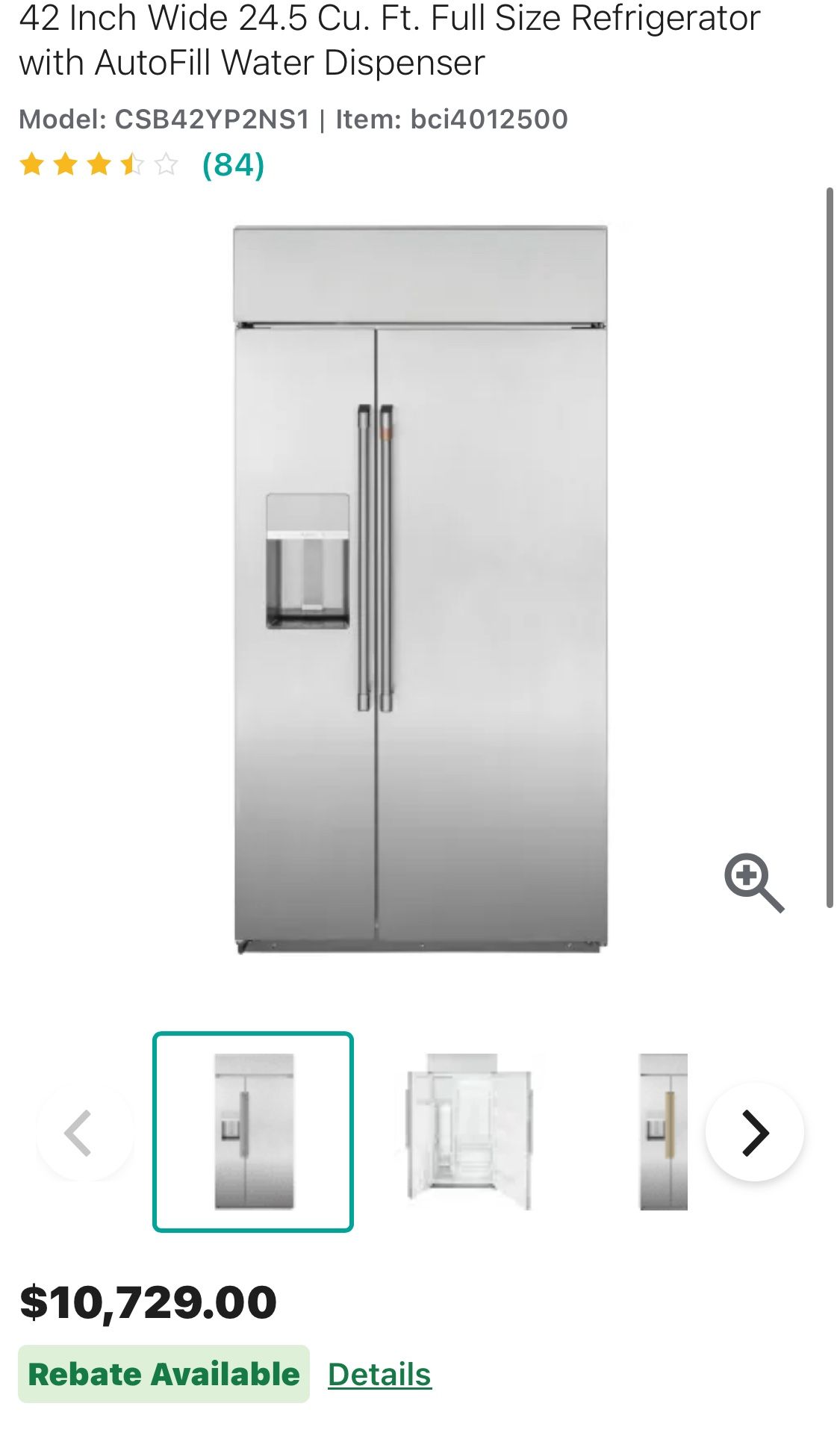 π₯Ge cafe 42β Built-In Side-by-Side Refrigerator β Professional Style & Spacious Storage! π₯