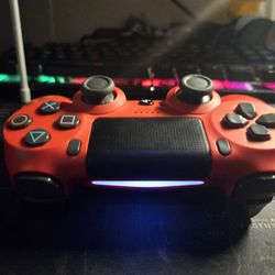 Red Ps4 Controller