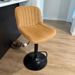 4 Modern Faux Suede Bar Stools 