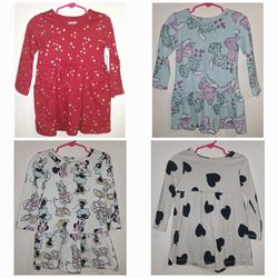 2T TODDLER GIRL CLOTHES LONG-SLEEVE DRESSES (ROPA VESTIDOS PARA NIÑA TALLA 2 AÑOS)