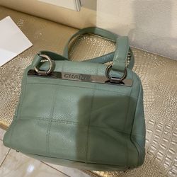 Authentic Chanel Bowler Bag Mint Green 