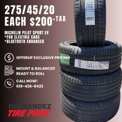 NEW 275/45R20 Michelin Pilot Sport EV Tire - Tesla / EV Acoustic