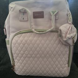 Pink Diaper Bag With Changing Pad