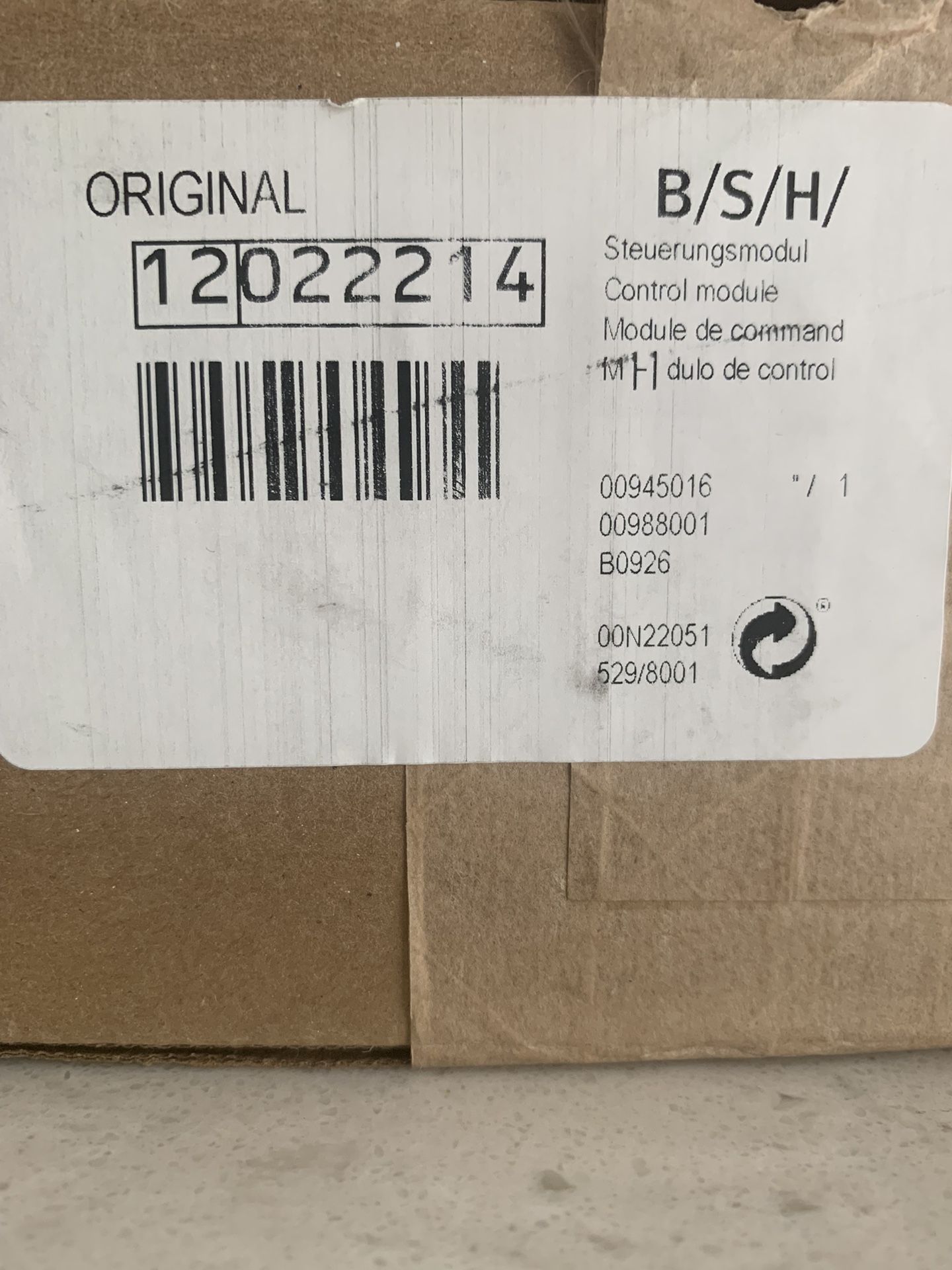 Bosch Control Module P/N 1(contact info removed) 