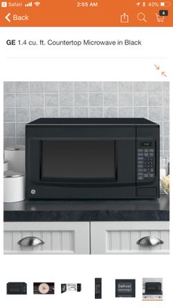 GE 1.4 cu. ft. Countertop Microwave in Black