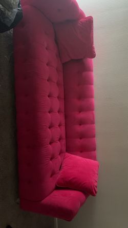 Hot pink sofa