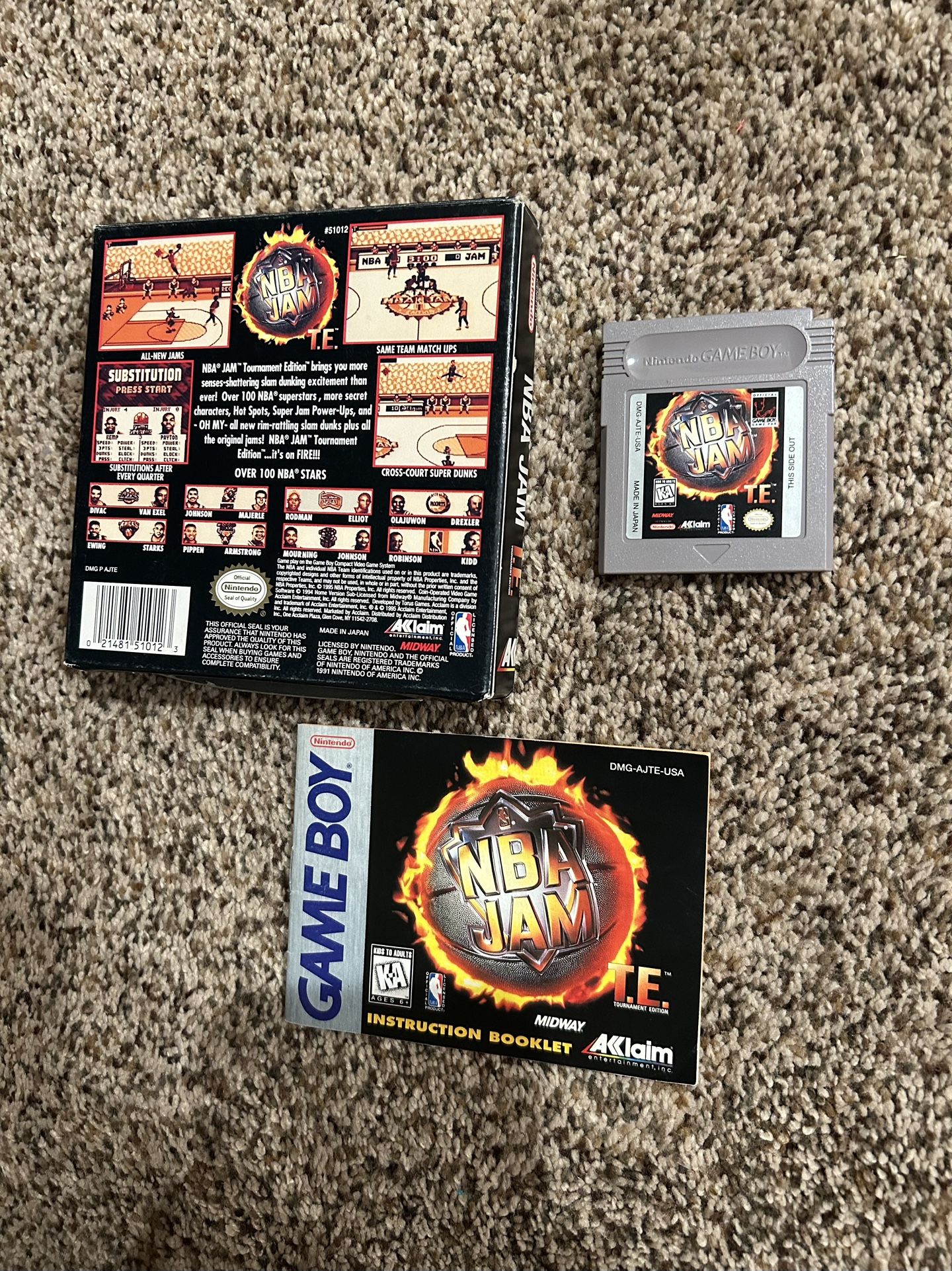 NBA Jam T.E. Gameboy game complete