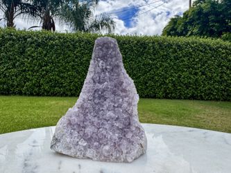 Standing Amethyst Cluster | Natural Lavender Crystal Display