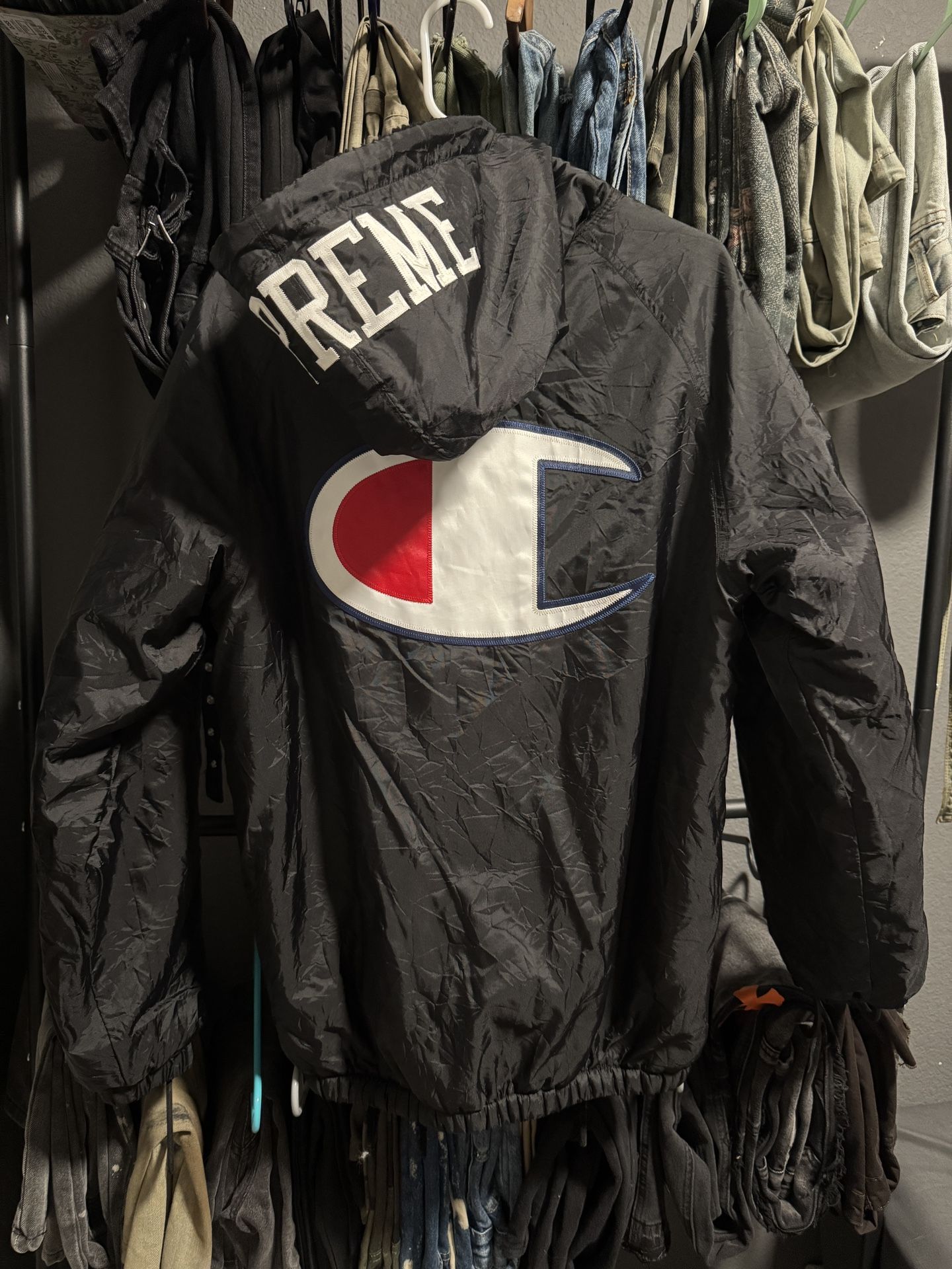 Supreme X Champion Sherpa Lined Hooded Jacket