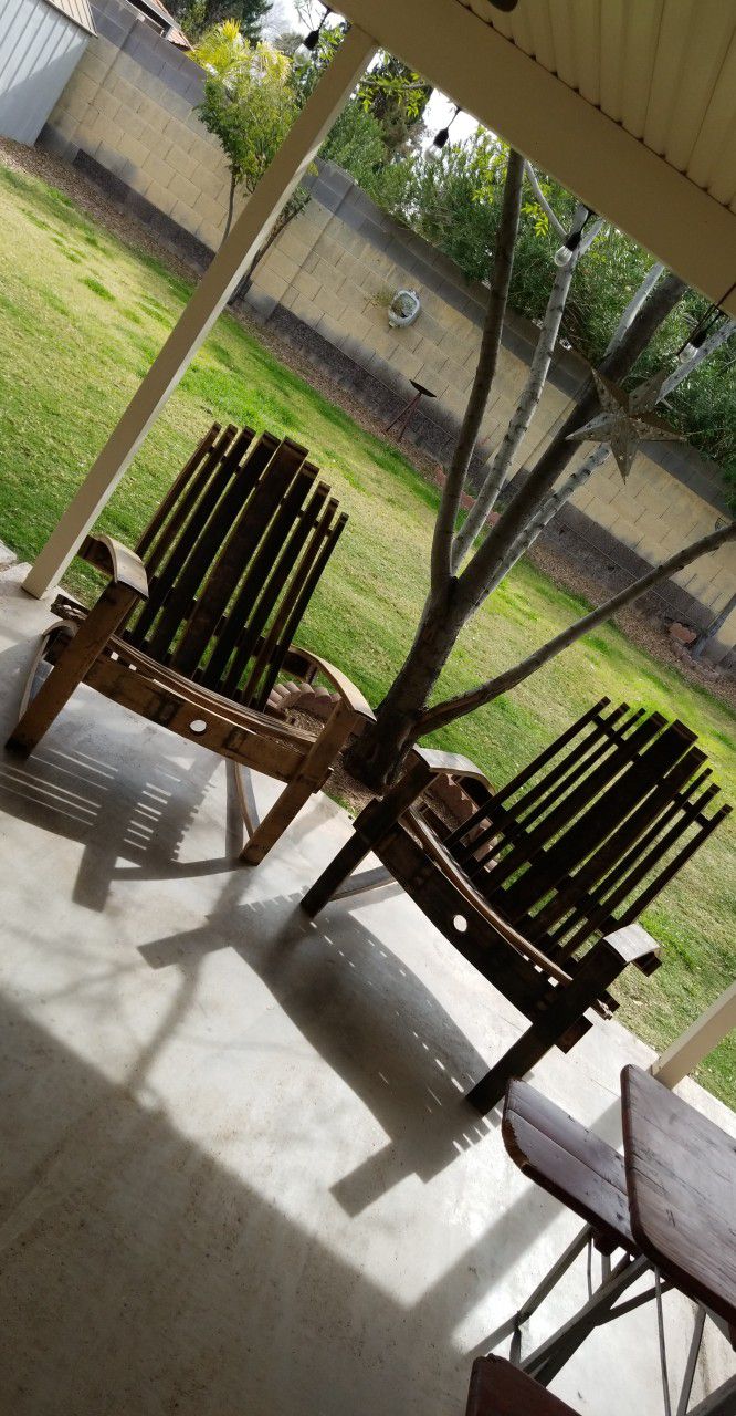 Burbon Barrel Chairs..$250 a chair..$400 a pair 