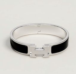 Hermès Bangle Black/Silver