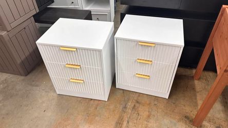 3-Drawer Nightstand Set 2-Piece
