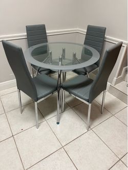 Table and 4 chairs all new furniture free delivery free installation