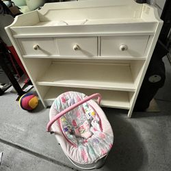 Baby Changing Table and Bouncer