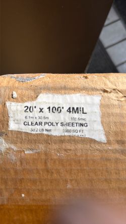 Clear poly sheeting (white) 4Mil