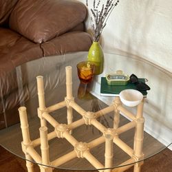 MCM glass coffee table