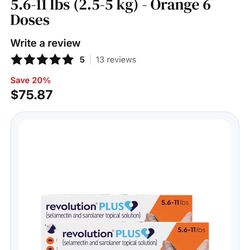 2 boxes of revolution flea/tick prevention for Cats.