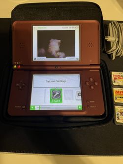 Nintendo DSi XL Burgandy Handheld System For Sale