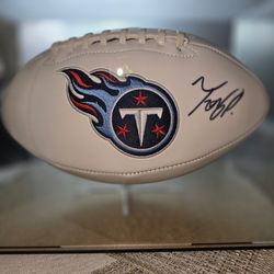 Tony Pollard Tennessee Titans Authentic Signed Football