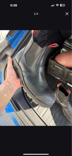 Redback Black Leather Chelsea Work Boots