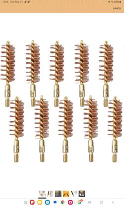10 pcs 45 cal brass core pro rifle brass core bronze bore brush (45)